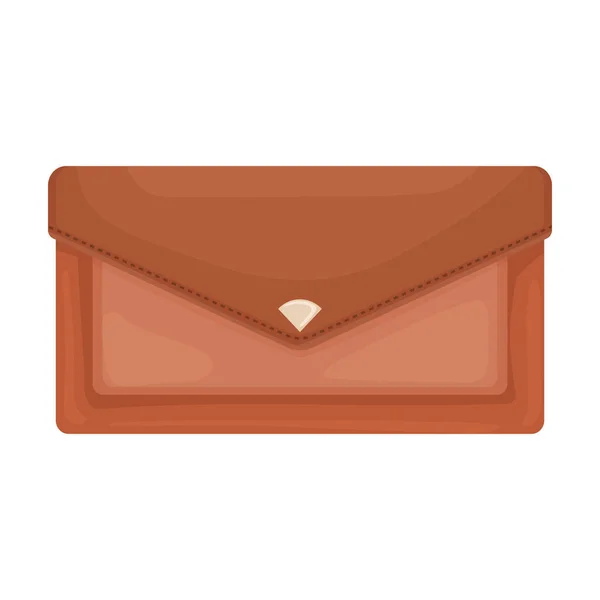 Cartera de cuero vector icon.Cartoon icono del vector aislado en la cartera de cuero de fondo blanco . — Archivo Imágenes Vectoriales