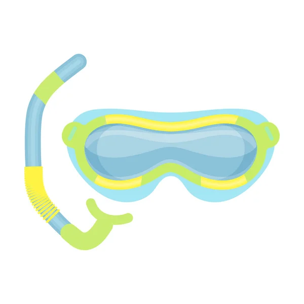 Scuba mask vector icon.Cartoon vector icon isolated on white background scuba mask. — Stock Vector