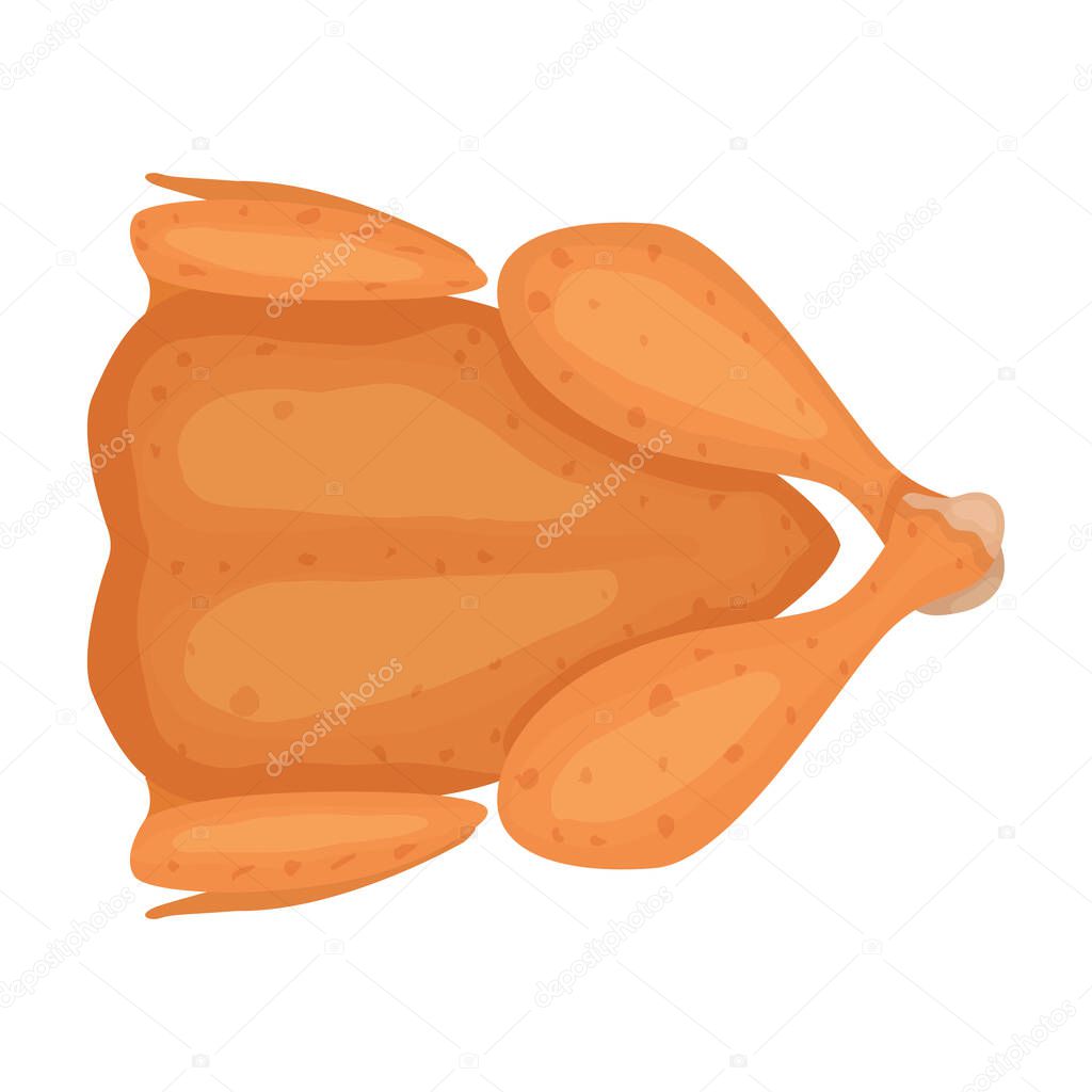 Chicken vector icon.Cartoon vector logo isolated on white background chicken.