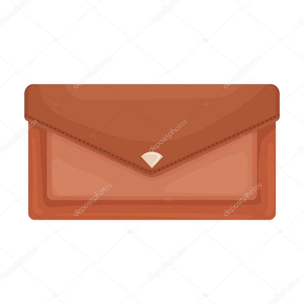 Leather wallet vector icon.Cartoon vector icon isolated on white background leather wallet.