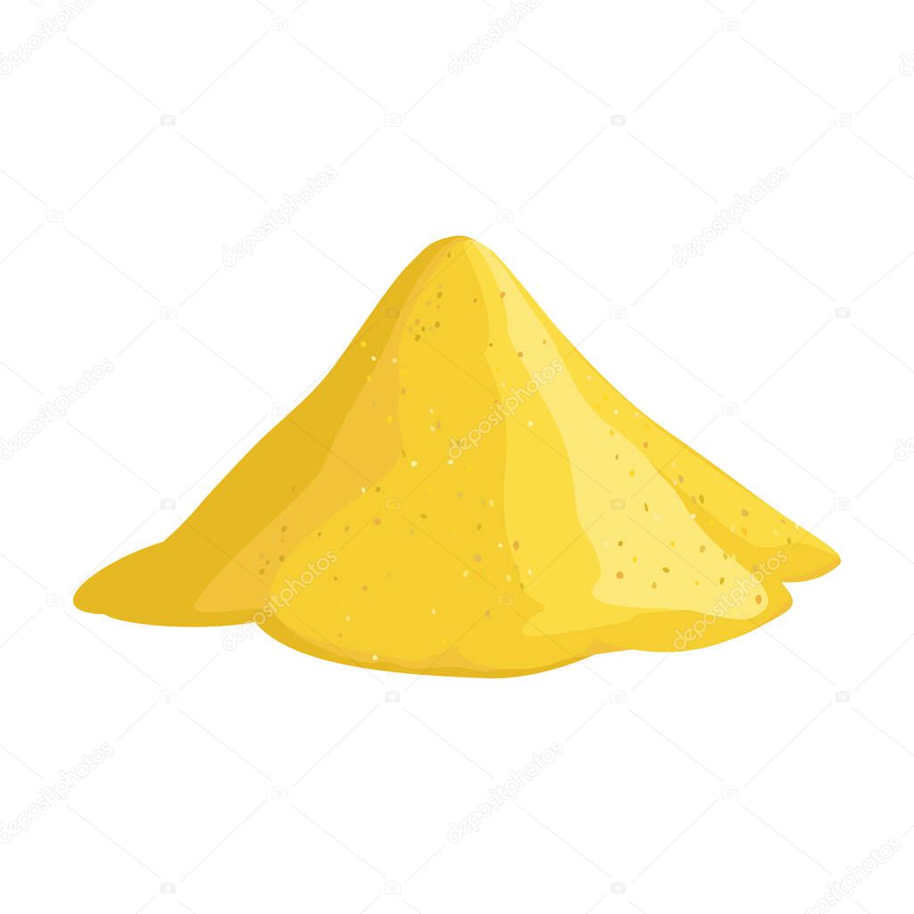 Pile of sand vector icon.Cartoon vector logo isolated on white background pile of sand.