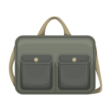 Erkek torba vektör simgesi. Çizgi film vektör simgesi beyaz arkaplan erkek torbasında izole edildi..