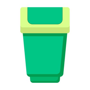 Çöp kutusu vektör simgesi. Çizgi film vektör simgesi beyaz arkaplan çöp kutusunda izole edildi.