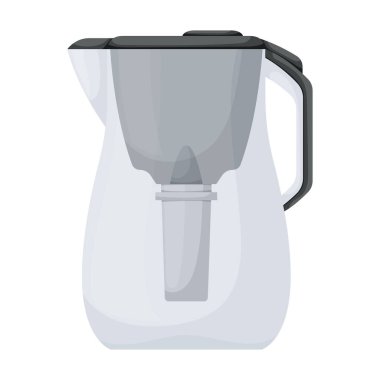 Filtre sürahi vektör simgesi. Çizgi film vektör simgesi beyaz arkaplan filtresi üzerinde izole edildi.