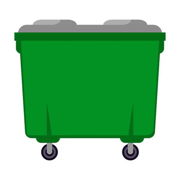 Trash can vector icon.Cartoon vector icon isolated on white background trash can. — Stock Vector