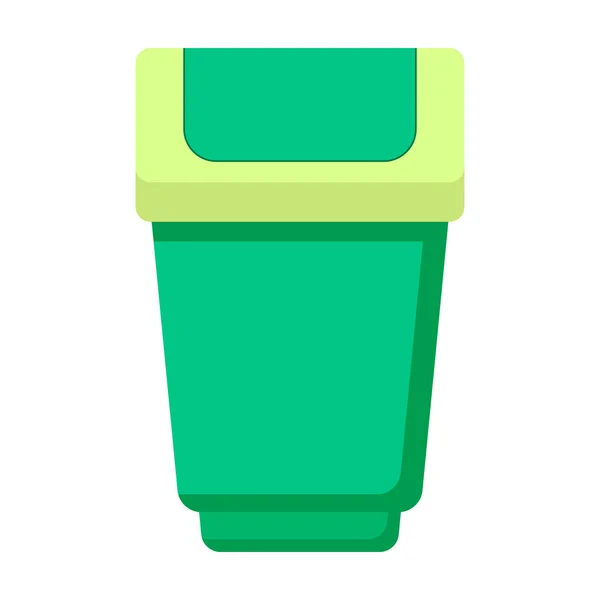 Icône vectorielle de boîte à ordures Icône vectorielle de bande dessinée isolée sur fond blanc boîte à ordures . — Image vectorielle