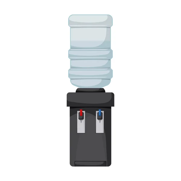Icono del vector del refrigerador de agua. Icono del vector de la historieta aislado en el refrigerador de agua del fondo blanco. — Vector de stock