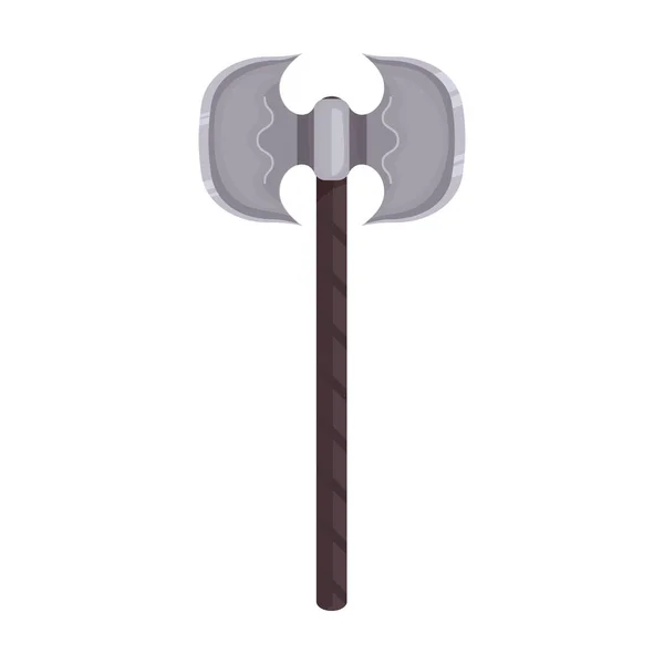 Hacha medieval vector icon.Cartoon icono del vector aislado sobre fondo blanco hacha medieval . — Vector de stock