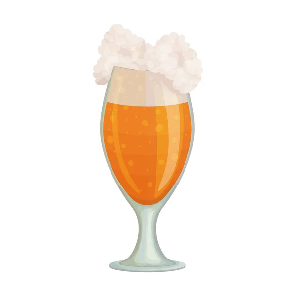 Beer glass vector icon.Cartoon vector icon isolated on white background beer glass. — Stock Vector