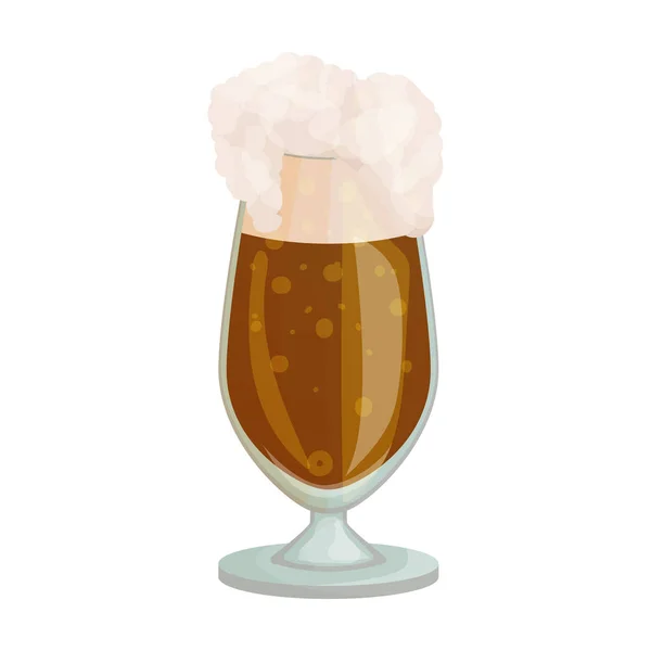 Bier glas vector icon.Cartoon vector pictogram geïsoleerd op witte achtergrond bier glas. — Stockvector