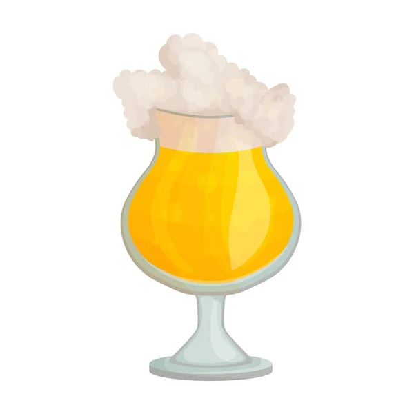 Bier glas vector icon.Cartoon vector pictogram geïsoleerd op witte achtergrond bier glas. — Stockvector