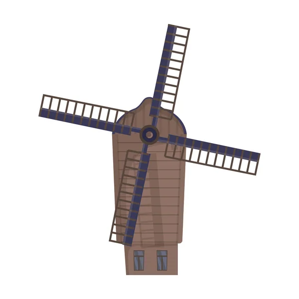 Icono de vector de molino de viento. Icono de vector de dibujos animados aislado sobre fondo blanco molino de viento . — Archivo Imágenes Vectoriales