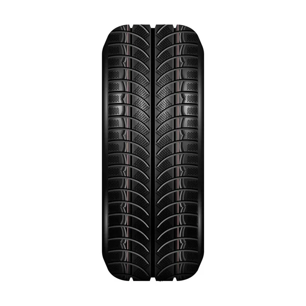 Ícone de vetor de pneu de carro icon.Realistic vetor isolado no pneu de carro fundo branco . — Vetor de Stock