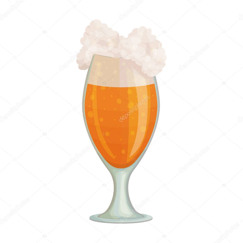 Beer glass vector icon.Cartoon vector icon isolated on white background beer glass.