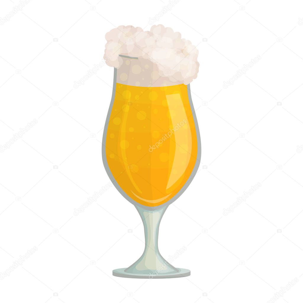 Beer glass vector icon.Cartoon vector icon isolated on white background beer glass.