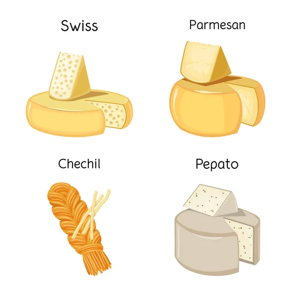 Diseño vectorial del logotipo de alimentos y lácteos. Recogida de comida y producto símbolo de stock para web . — Archivo Imágenes Vectoriales