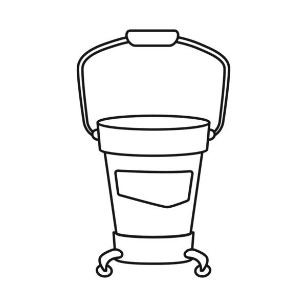 Objeto isolado de balde e sinal de lavagem. Gráfico de balde e higiene estoque vetor ilustração . —  Vetores de Stock