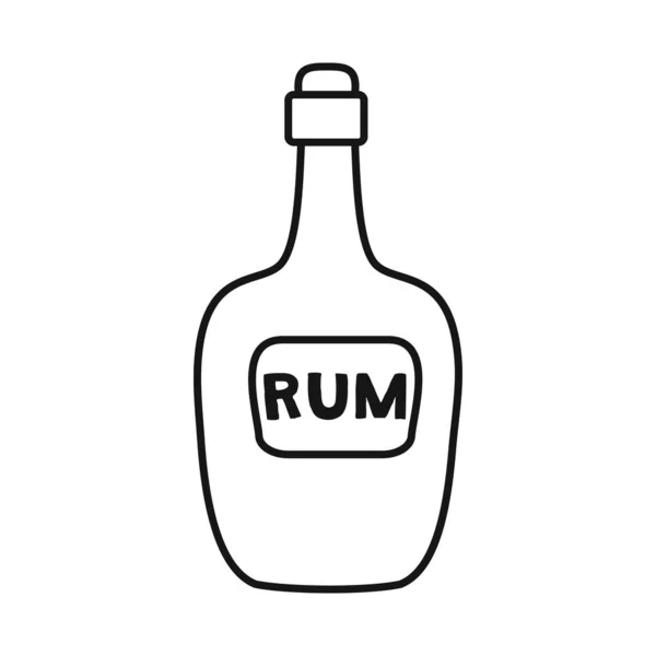 Vektor design av flaska och rom logotyp. Grafisk av flaska och bourbon stock vektor illustration. — Stock vektor