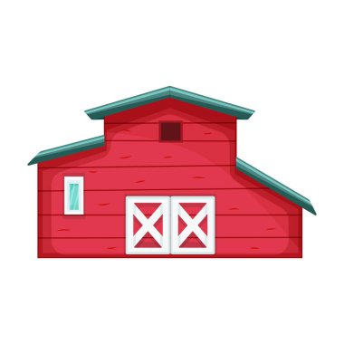 Barn vektör simgesi. Beyaz arkaplan ahırında karikatür vektör simgesi izole edildi.