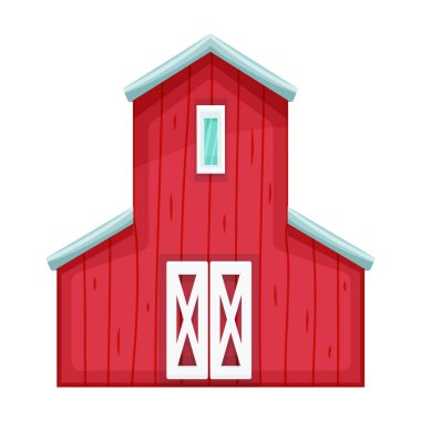 Barn vektör simgesi. Beyaz arkaplan ahırında karikatür vektör simgesi izole edildi.