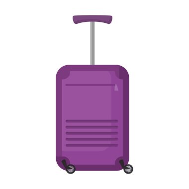 Bavul vektör simgesi. Çizgi film vektör simgesi beyaz arkaplan valizinde izole edildi.