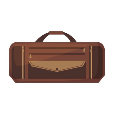 El çantası vektör simgesi. Çizgi film vektör simgesi beyaz arkaplan çantasına izole edildi.