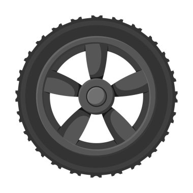 Tekerlekli araba vektör simgesi. Çizgi film vektör simgesi beyaz arka planda izole edilmiş..