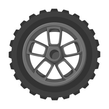 Tekerlekli araba vektör simgesi. Çizgi film vektör simgesi beyaz arka planda izole edilmiş..