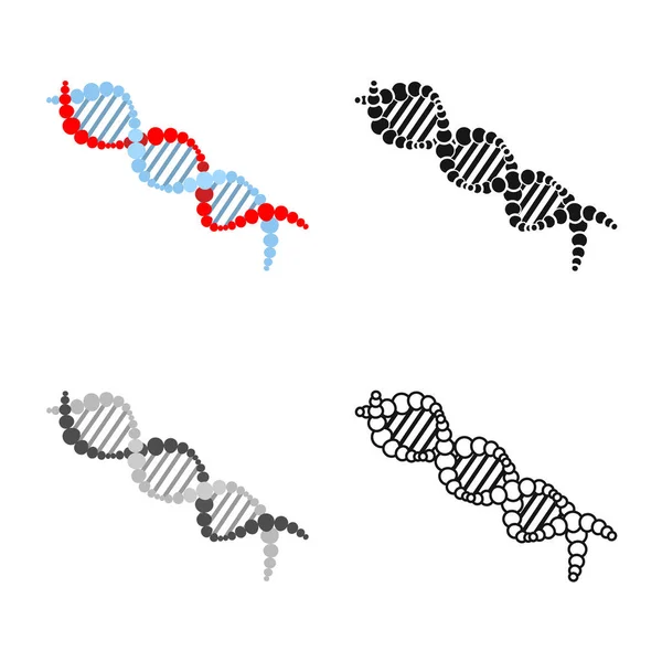 A DNS és molekula ikon vektorának kialakítása. A DNS és a genetikai vektor ikonjának grafikája állomány számára. — Stock Vector