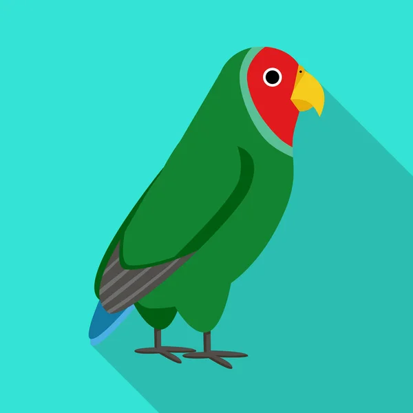 Vectorontwerp van papegaai en groen symbool. Collectie van papegaai en Braziliaanse voorraad symbool voor web. — Stockvector