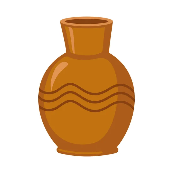 Vektor-Illustration von Vase und Tonschild. Grafik der Vase und des Keramikvektorsymbols für Aktien. — Stockvektor
