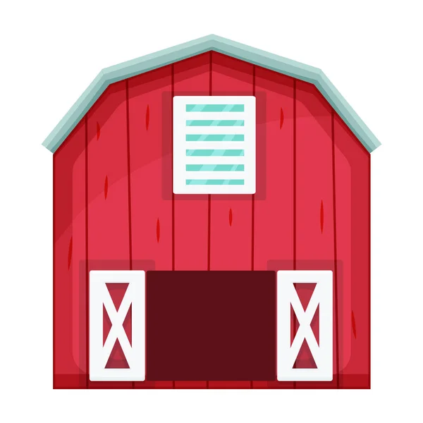 Icône de vecteur de grange Icône de vecteur de bande dessinée isolée sur fond blanc grange . — Image vectorielle