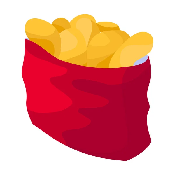 Pépites de poulet vecteur icon.Cartoon icône vectorielle isolé sur fond blanc nuggets de poulet . — Image vectorielle