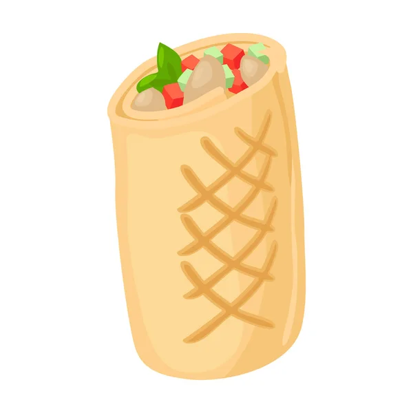 Shawarma Vektor icon.Cartoon Vektor-Symbol isoliert auf weißem Hintergrund shawarma. — Stockvektor