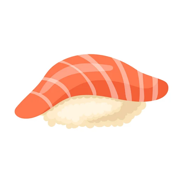 Rice sushi vector icon.Cartoon vector icon isolated on white background rice sushi. — Stock Vector