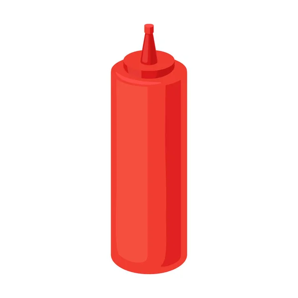 Flasche Ketchup Vektor icon.Cartoon Vektor Symbol isoliert auf weißem Hintergrund Flasche Ketchup. — Stockvektor