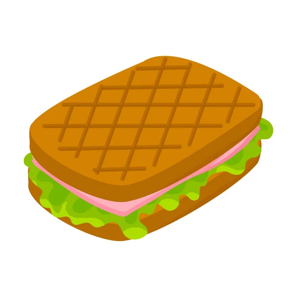 Sandwich Vektor icon.Cartoon Vektor Symbol isoliert auf weißem Hintergrund Sandwich. — Stockvektor