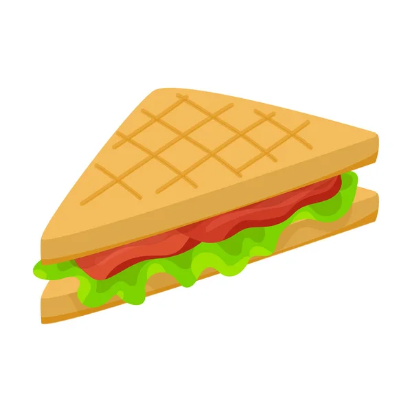 Icono de vector sándwich. Icono de vector de dibujos animados aislado en sándwich de fondo blanco . — Vector de stock