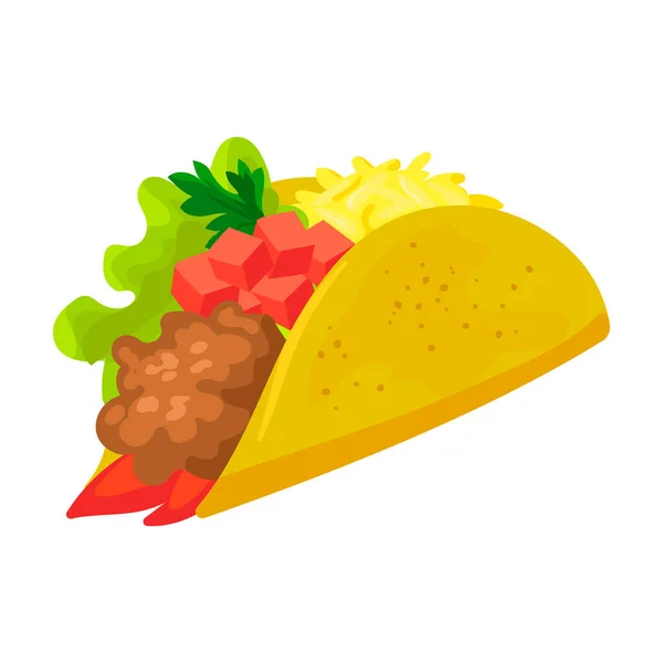 Burrito vettoriale icon.Cartoon icona vettoriale isolata su sfondo bianco burrito. — Vettoriale Stock