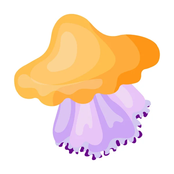 Icona vettoriale meduse. Icona vettoriale cartone animato isolato su meduse sfondo bianco . — Vettoriale Stock