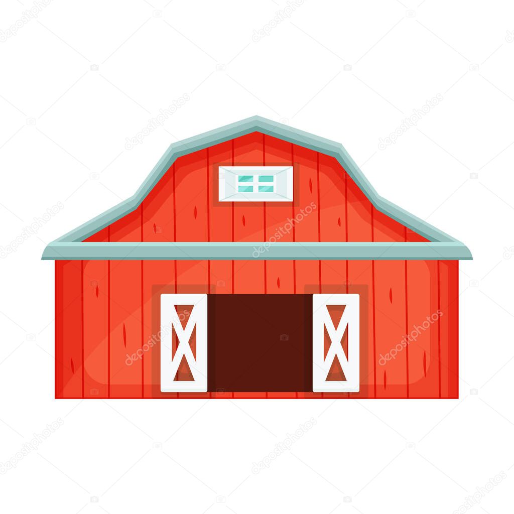 Barn vector icon.Cartoon vector icon isolated on white background barn.