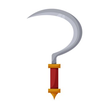 Kılıç vektör simgesi. Çizgi film vektör simgesi beyaz arka plan kılıcında izole edildi.