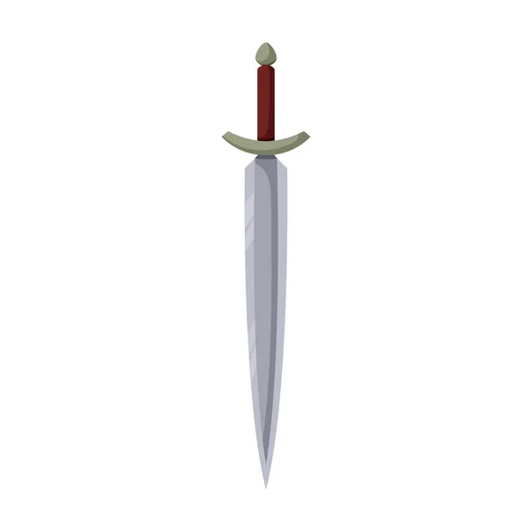 Sword vector icon.Cartoon vector icon isolated on white background sword. — Stock Vector