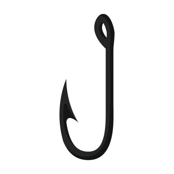 Рыбный крюк векторный значок. Карикатурный вектор значок изолирован на белом фоне рыбный крючок . — стоковый вектор