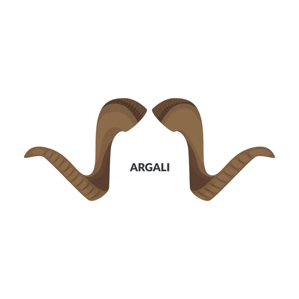 Horn argali vector icon.Cartoon vector icon isolated on white background horn argali. - Stok Vektor