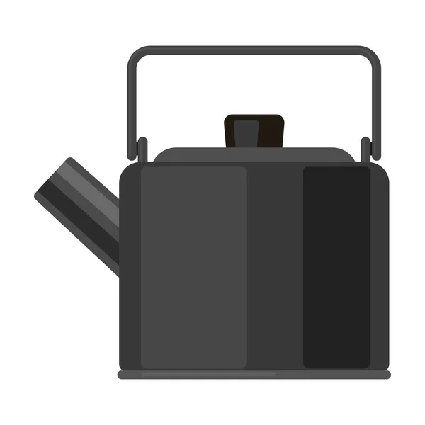 Kettle vector icon.Cartoon vector icon isolated on white background kettle. — Stock Vector