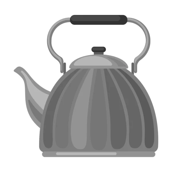 Kettle vector icon.Cartoon vector icon isolated on white background kettle. — Stock Vector