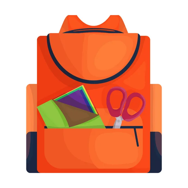 Školní taška vektorová ikona.Cartoon vektorová ikona izolované na bílém pozadí školní taška. — Stockový vektor