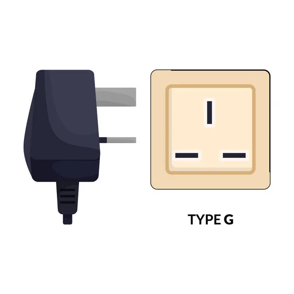 Socket vector icon.Cartoon vector pictogram geïsoleerd op witte achtergrond socket. — Stockvector