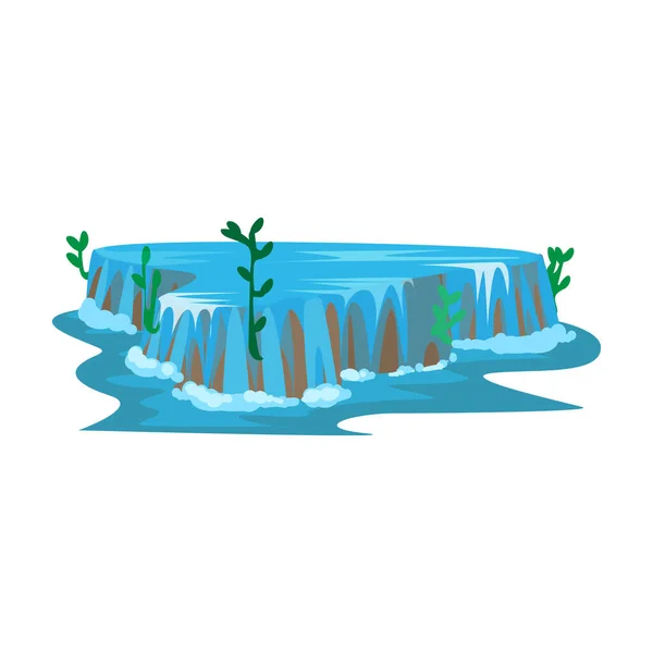 Cachoeira vetor icon.Cartoon vetor ícone isolado no fundo branco cachoeira . — Vetor de Stock